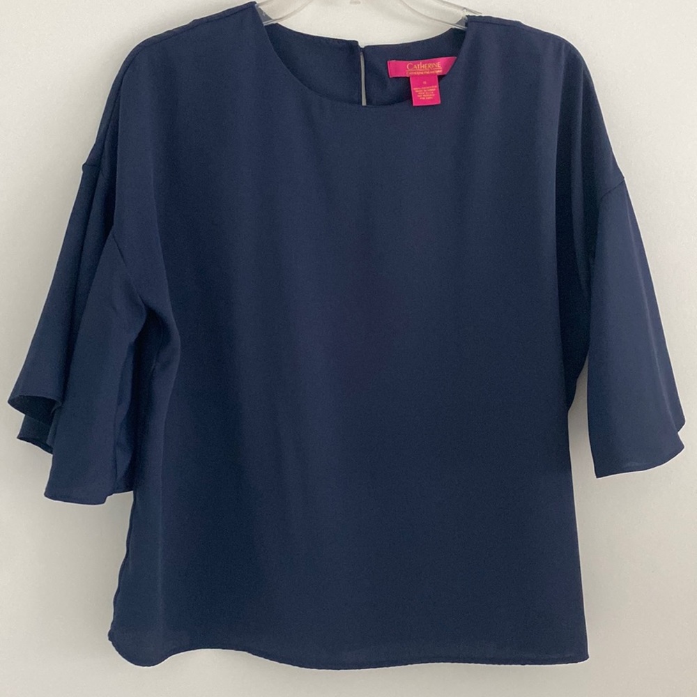 Catherine Malandrino navy blouse